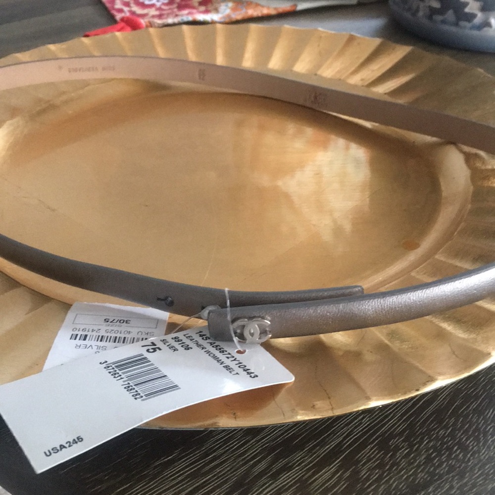 Silver Authentic new Chanel belt